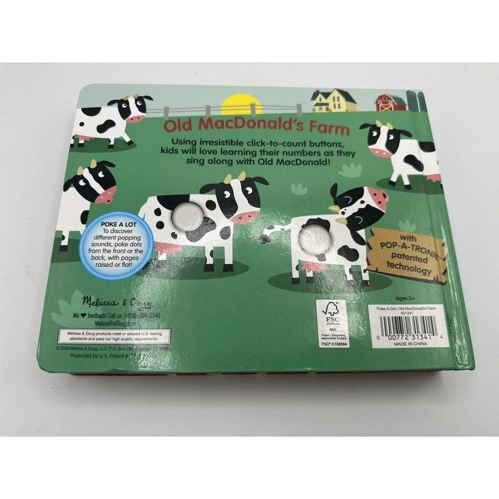 Melissa & Doug Poke-a-Dot! Old MacDonald's Farm, Interactive Children's Book